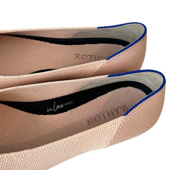 Rothy’s Women’s The Ballet Flat Bow‎ Pastel Pink Ballerina Slip On Size 9.5 NEW - Picture 4 of 6